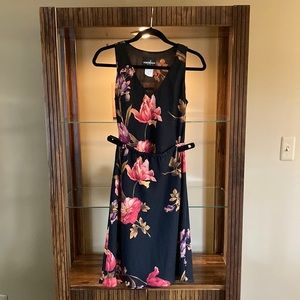 Positive Attitude Black Floral Dress